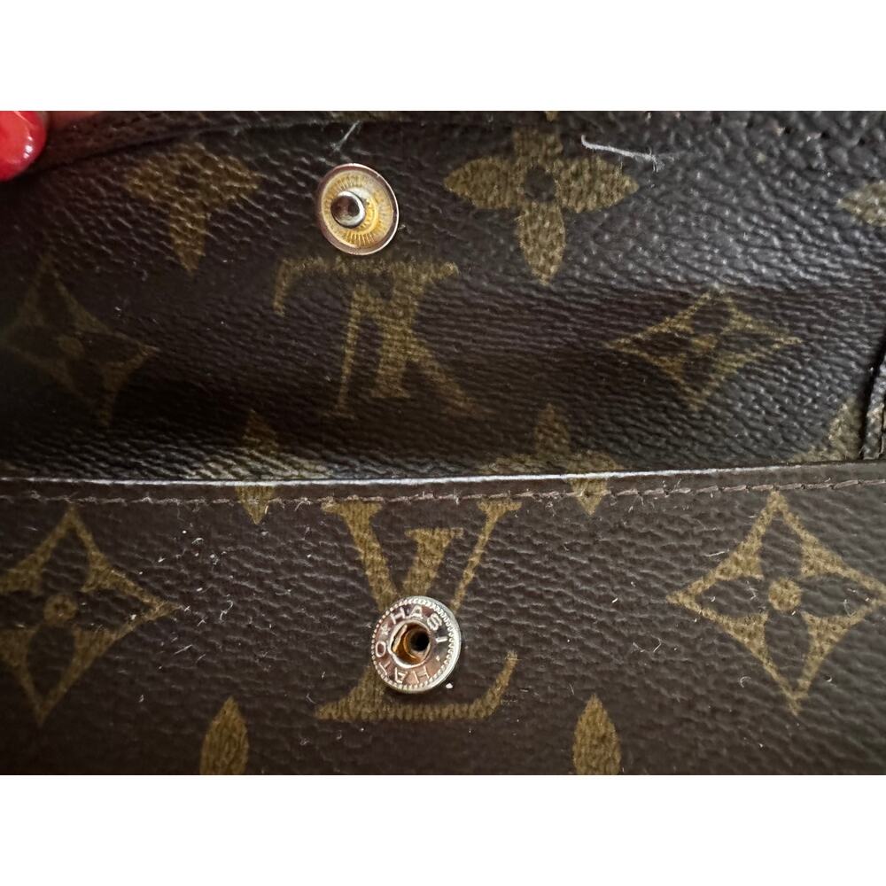 Authentic Vintage Louis Vuitton Monogram Trifold Long Wallet Made in France 80s - Picture 4 of 7